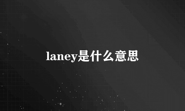 laney是什么意思