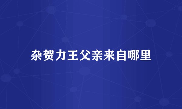 杂贺力王父亲来自哪里