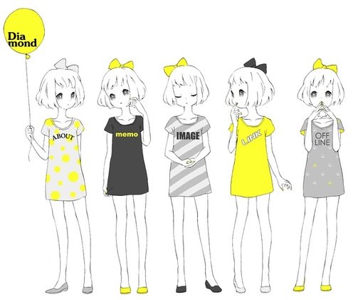 求五个女孩的动漫图片。