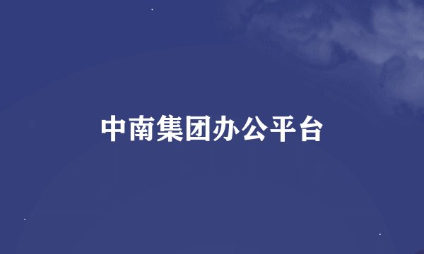 中南集团办公平台