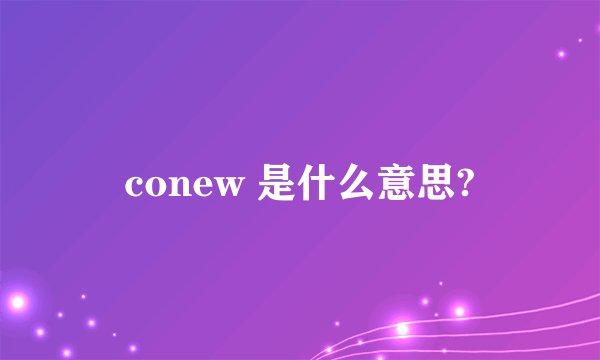 conew 是什么意思?