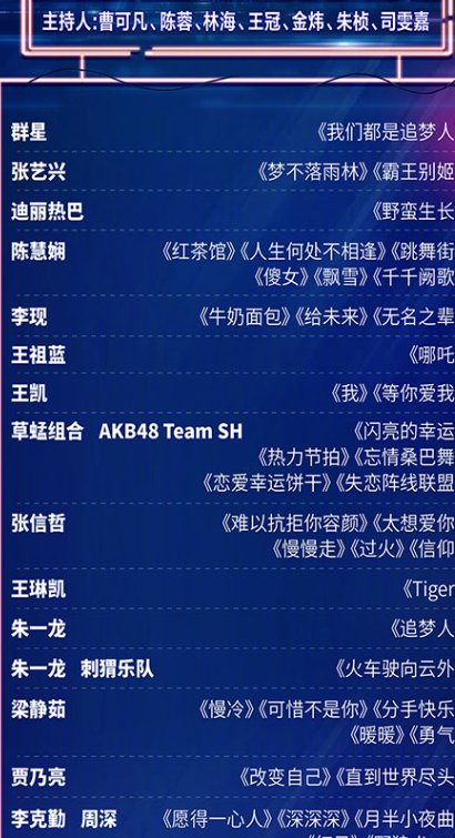 东方跨年晚会2023年节目单