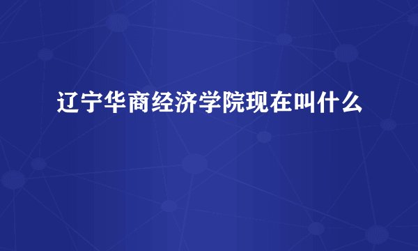 辽宁华商经济学院现在叫什么