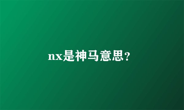nx是神马意思？