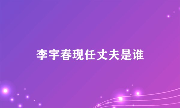 李宇春现任丈夫是谁