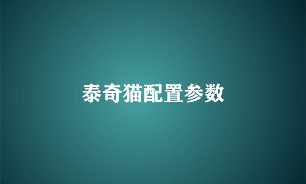泰奇猫配置参数