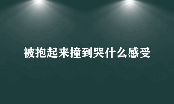 被抱起来撞到哭什么感受