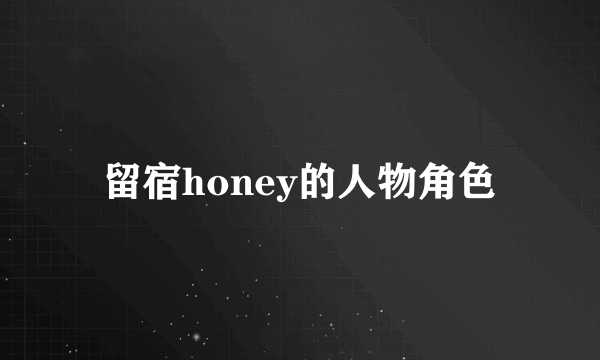 留宿honey的人物角色