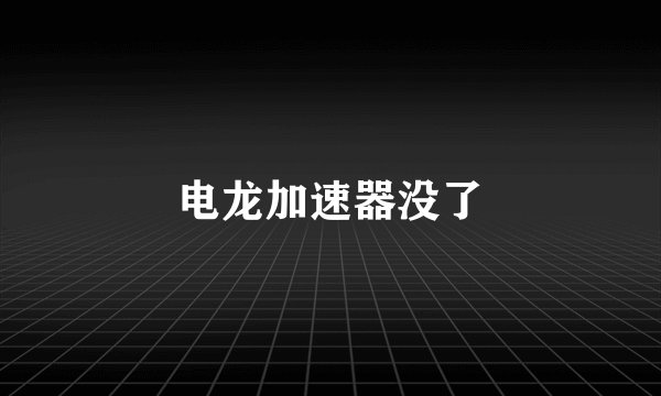 电龙加速器没了