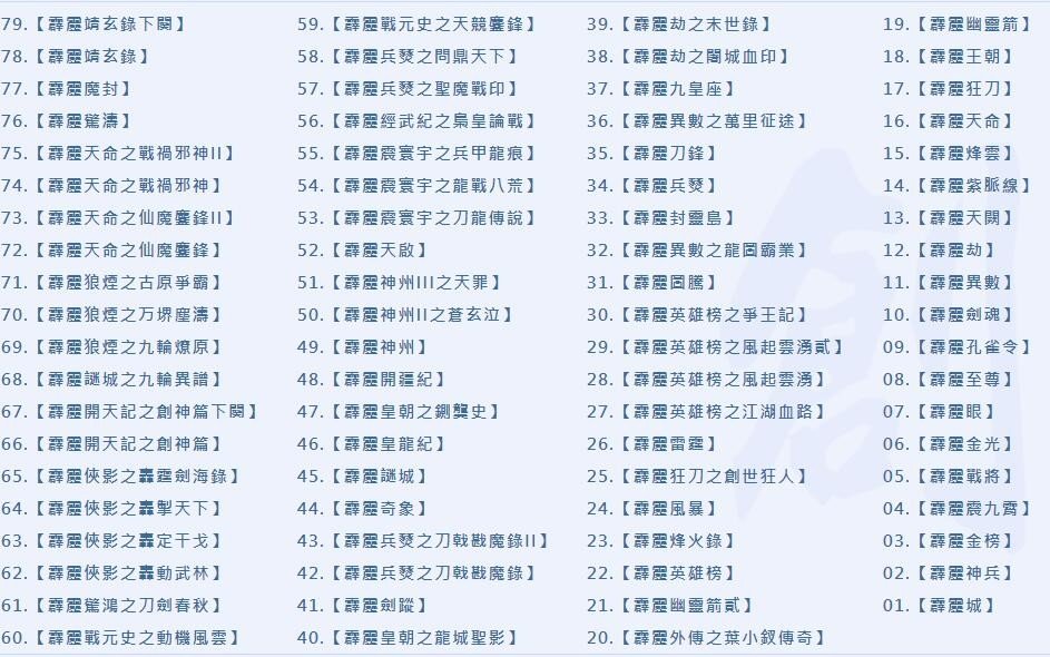 求霹雳布袋戏的口白啊，从霹雳剑踪开始，谢谢了！！！