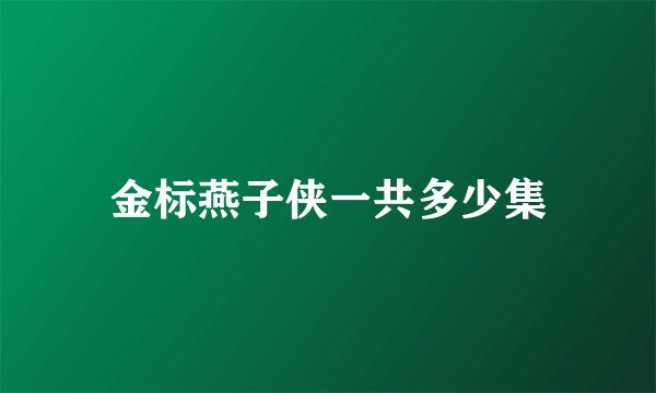 金标燕子侠一共多少集