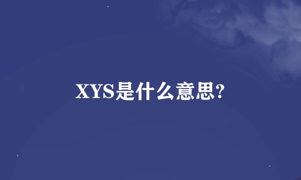 XYS是什么意思?