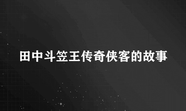 田中斗笠王传奇侠客的故事