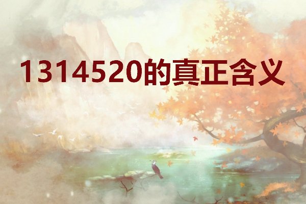 1314520的真正含义