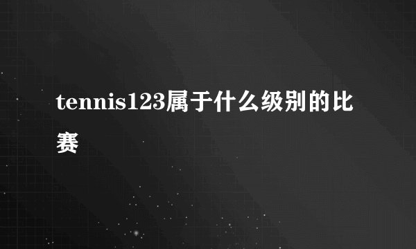 tennis123属于什么级别的比赛