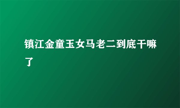 镇江金童玉女马老二到底干嘛了