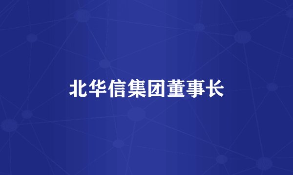 北华信集团董事长