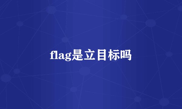 flag是立目标吗