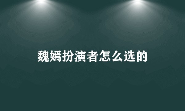 魏嫣扮演者怎么选的