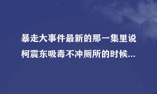 暴走大事件最新的那一集里说柯震东吸毒不冲厕所的时候出来一首歌，歌词是拉屎不洗手，根本不是人。求歌名