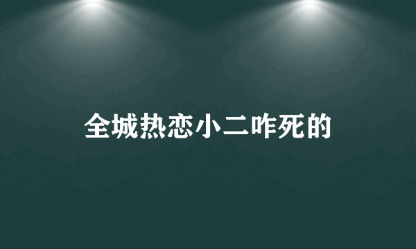 全城热恋小二咋死的