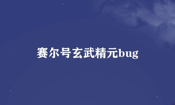 赛尔号玄武精元bug