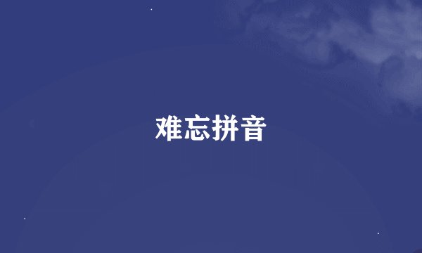 难忘拼音