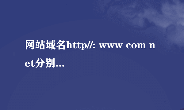 网站域名http//: www com net分别表示什么?