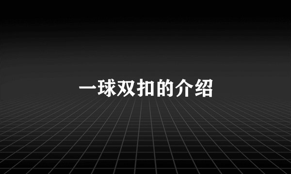 一球双扣的介绍