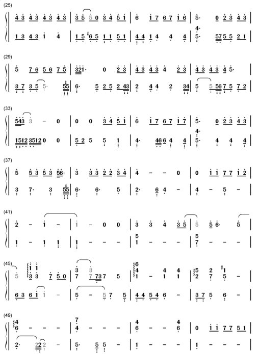 《她说》简谱（要完整的）