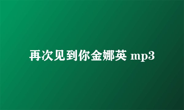再次见到你金娜英 mp3