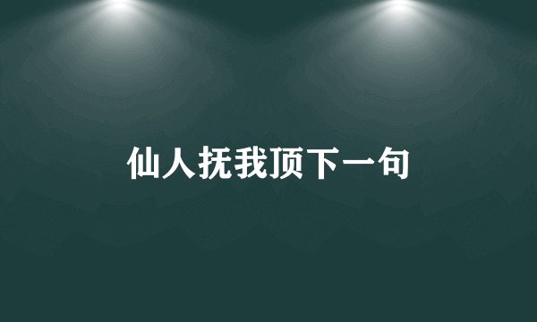 仙人抚我顶下一句
