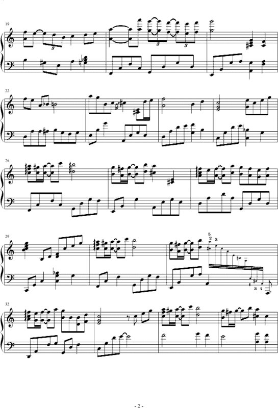 《一个人的浪漫》钢琴谱