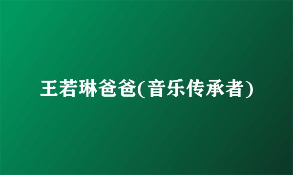王若琳爸爸(音乐传承者)