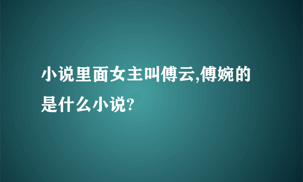 小说里面女主叫傅云,傅婉的是什么小说?