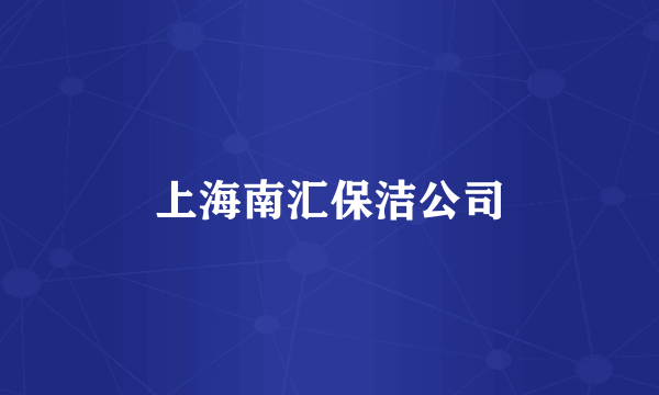 上海南汇保洁公司