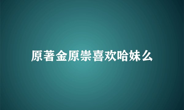 原著金原崇喜欢哈妹么