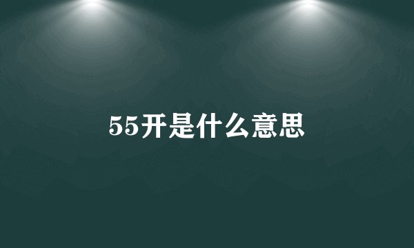 55开是什么意思