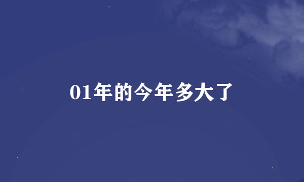 01年的今年多大了