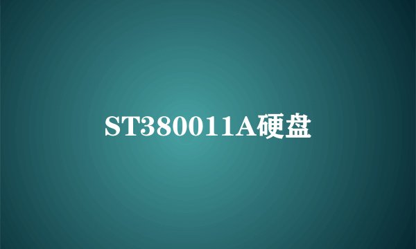 ST380011A硬盘