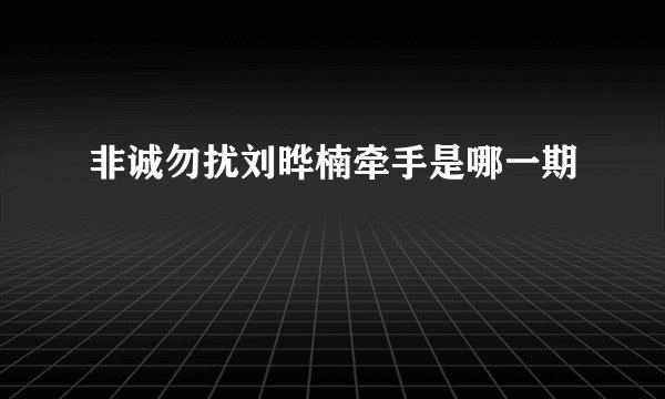 非诚勿扰刘晔楠牵手是哪一期