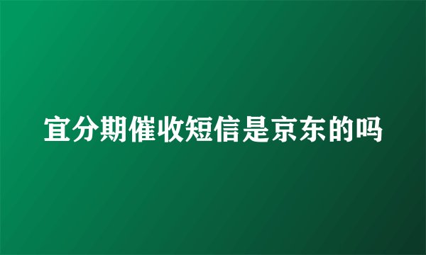 宜分期催收短信是京东的吗