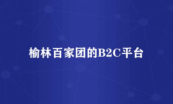 榆林百家团的B2C平台