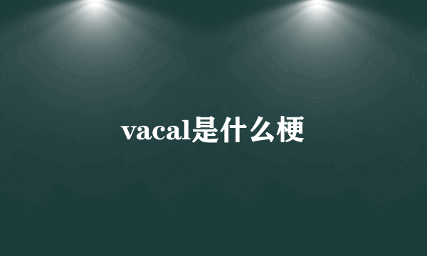 vacal是什么梗