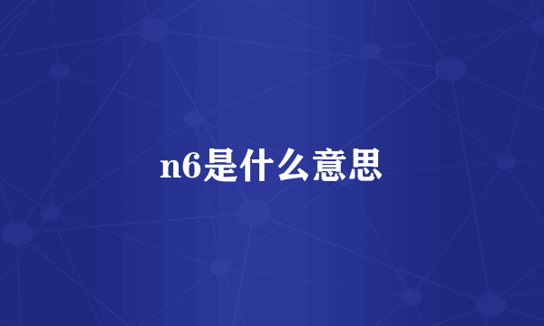 n6是什么意思