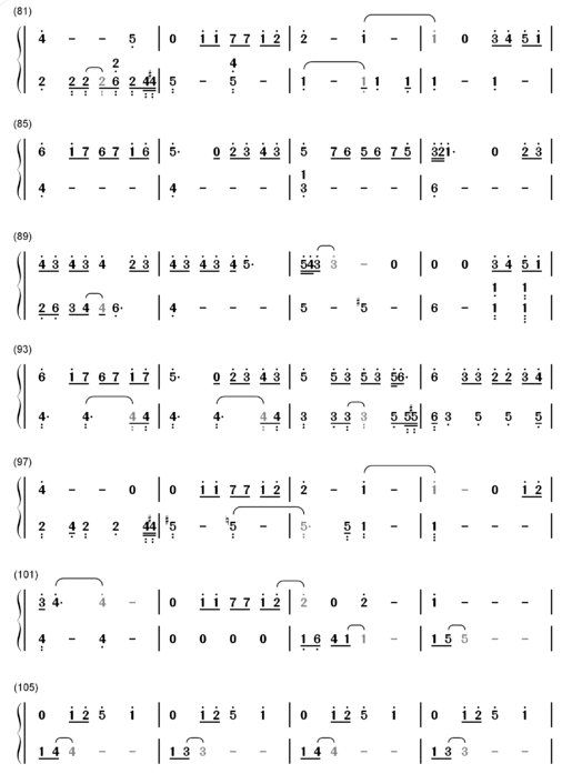 《她说》简谱（要完整的）