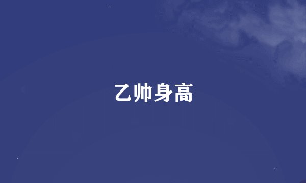 乙帅身高