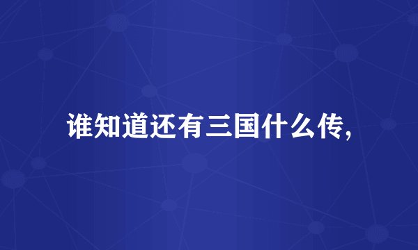 谁知道还有三国什么传,