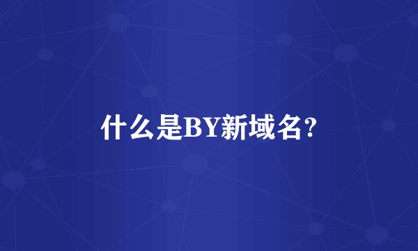 什么是BY新域名?