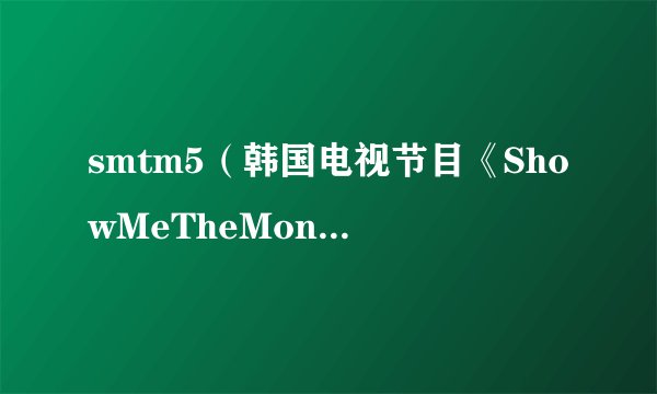 smtm5（韩国电视节目《ShowMeTheMoney》第五季）